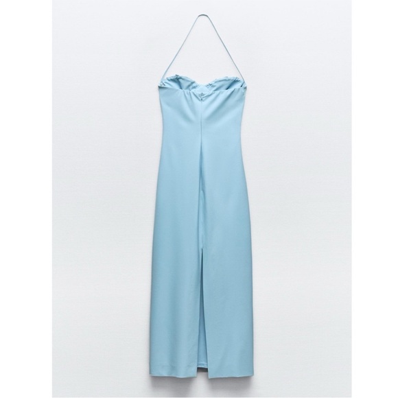 Zara RAISED FLOWERS STRAPLESS DRESS Last one - Picture 7 of 14